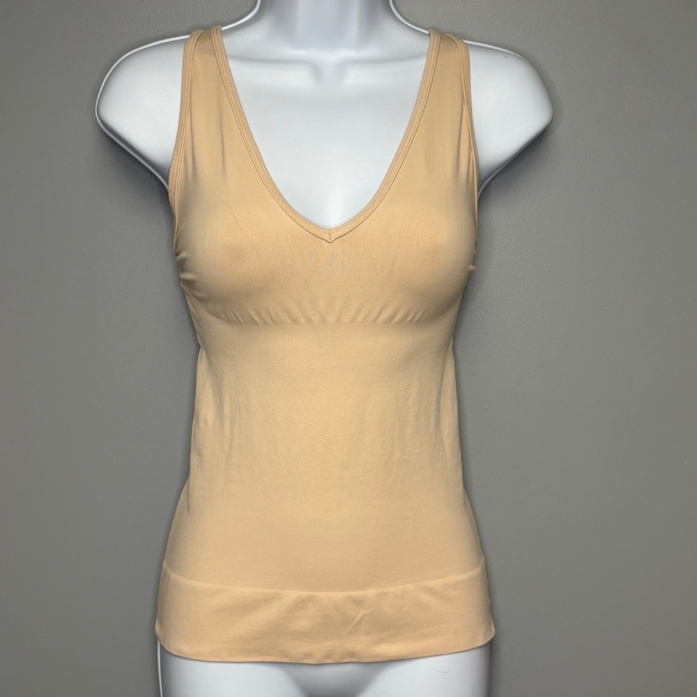 Spanx Tummyโ Control Smoothing V-Neck Nude Cami Tank Shaper Cami Sz XL